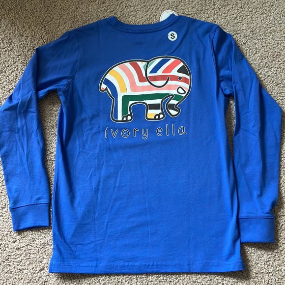 Ivory Ella S Blue Long Sleeved Tee NWT - Picture 2 of 4